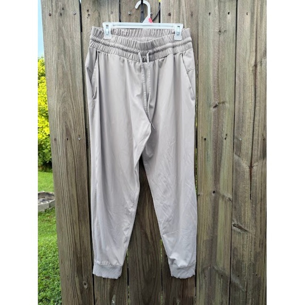 Athleisure Member's Mark Jogger Women L Taupe Travel Jogger Elastic Waist